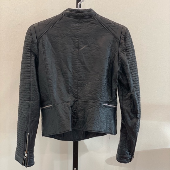 Zara Leather Moto Jacket - Picture 3 of 7